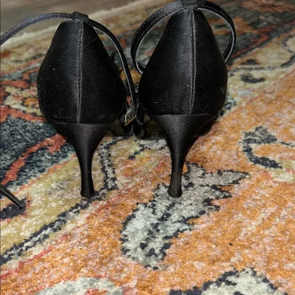 Wild Pair Black Floral Heels - Picture 5 of 9